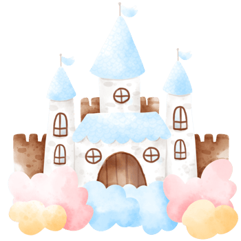 Castle in watercolor png