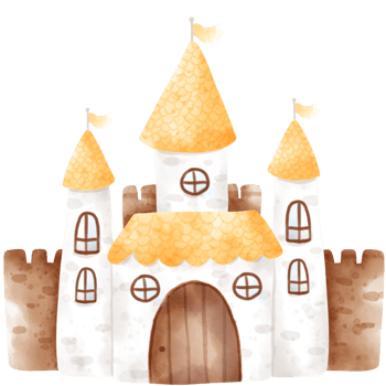 Castle in watercolor png