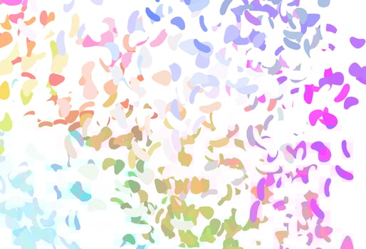 Light Multicolor, Rainbow vector template with memphis shapes.