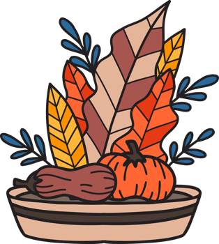 Hand Drawn cute Pots for growing vegetables and fruits illustration png