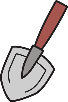 Hand Drawn shovel illustration png