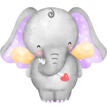 Elephant Cupid Angle png