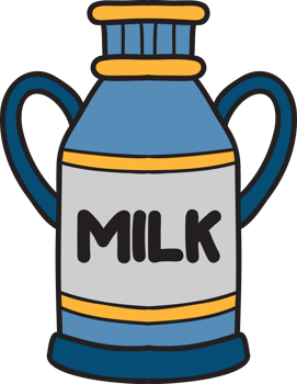 Hand Drawn milk bucket illustration png