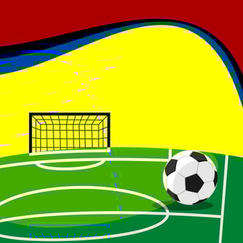 Editable Ball and Field Vector Illustration for Text Background About Football Sport