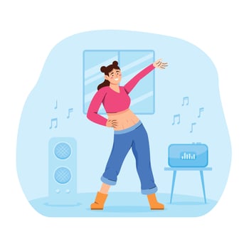 Dancer Character Activity Concept vector