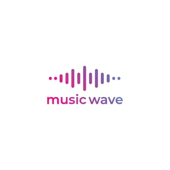 Music wave logo vector. Audio wave logo vector