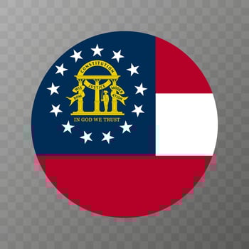 Georgia state flag. Vector illustration.