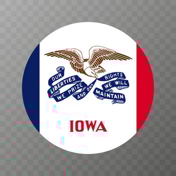 Iowa state flag. Vector illustration.