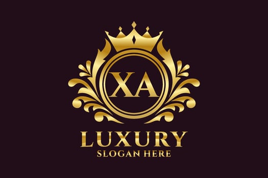 Initial XA Letter Royal Luxury Logo template in vector art for luxurious branding projects and other vector illustration.