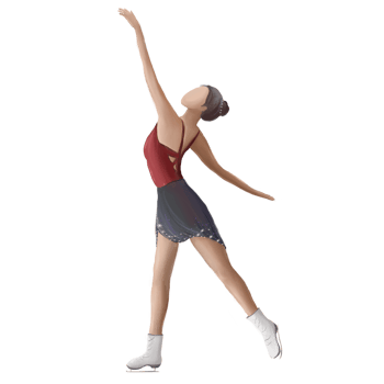 skater on ice, winter sports illustration png