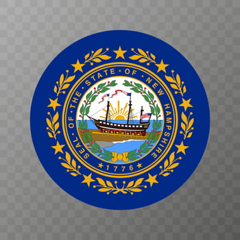 New Hampshire state flag. Vector illustration.