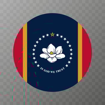Mississippi state flag. Vector illustration.