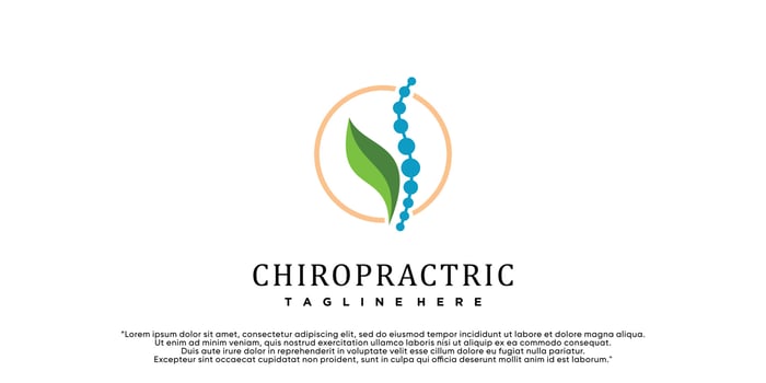 Chiropractic logo design spine logo template spinal icon backbone icon related to physio therapy Premium Vector