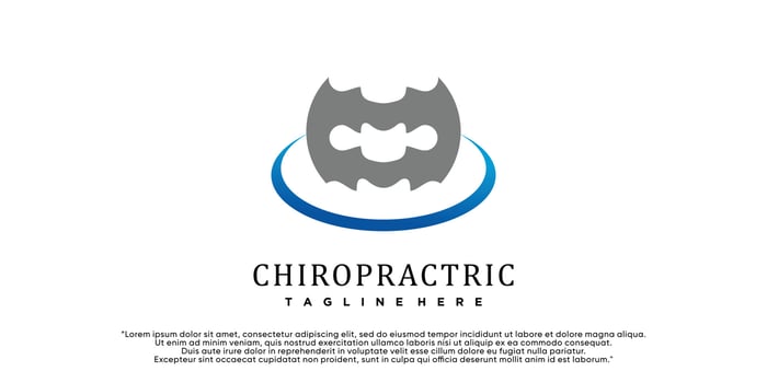 Chiropractic logo design spine logo template spinal icon backbone icon related to physio therapy Premium Vector