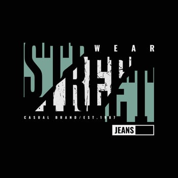 Street wear t-shirt and apparel design vector