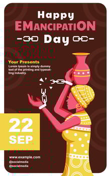 Happy Emancipation Day, free women. Perfect for events vector