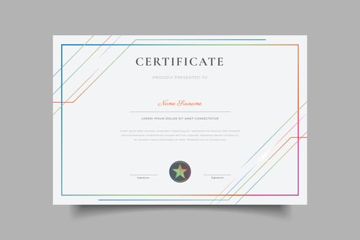 template certificate design vector
