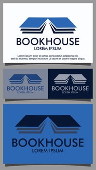 Home design book logo template vector