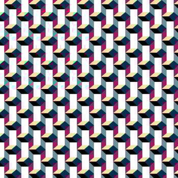 3d pattern concept illustration with colors forming a space vector