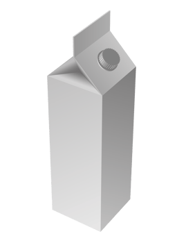 Cardboard milk, juice bottle mockup for your design projects. png