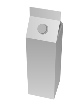 Cardboard milk, juice bottle mockup for your design projects. png
