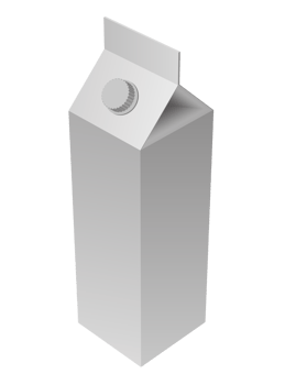Cardboard milk, juice bottle mockup for your design projects. png