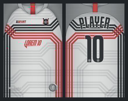 Soccer jersey design for sublimation, sport t shirt design vector