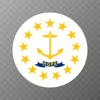 Rhode Island state flag. Vector illustration.