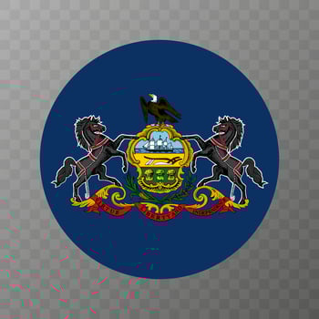Pennsylvania state flag. Vector illustration.