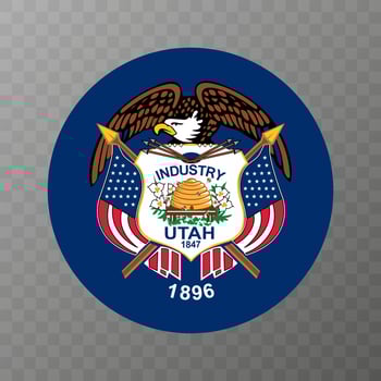 Utah state flag. Vector illustration.