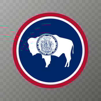 Wyoming state flag. Vector illustration.