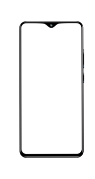 Smartphone mockup, hi res rendering for UI IX mockup. PNG with transparent background.