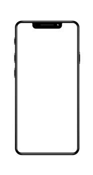 Smartphone mockup, hi res rendering for UI IX mockup. PNG with transparent background.