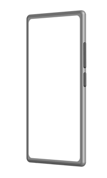 Smartphone with blank screen mockup, PNG with transparent background