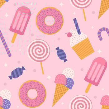 Dessert Seamless Background vector