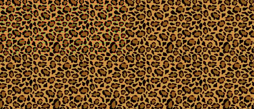 Tracery skin jaguar with brown background. Cheetah black spots with yellow puma camouflage outlines in leopard vector color scheme.