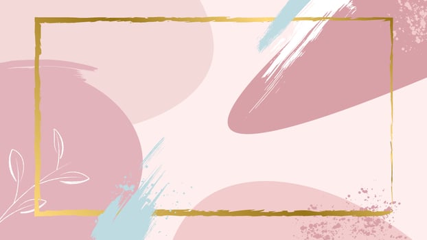 Pastel grunge background with beige colors and branch with leaves. Grey and brown brush strokes vector illustration.