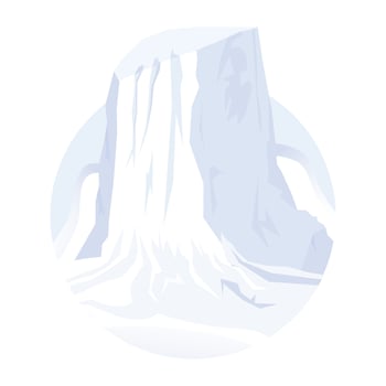 A flat illustration of glacier vector