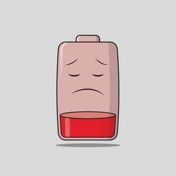 feeling low battery vector