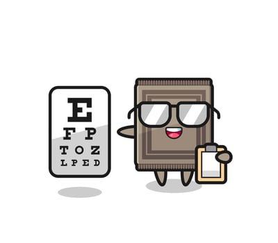 Illustration of carpet mascot as an ophthalmology vector