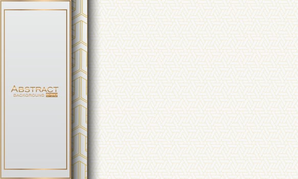 Luxury white background with gold line texture pattern vector