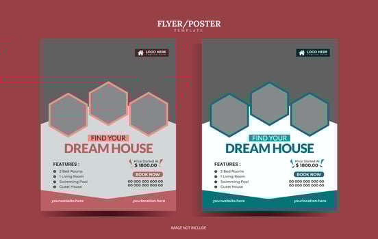 Home Sale Real Estate Flyer vector