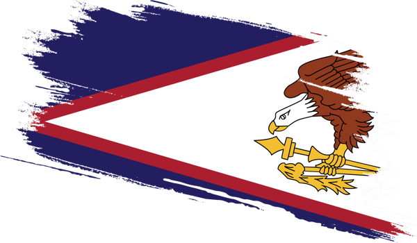 American Samoa flag with grunge texture png