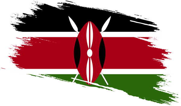 Kenya flag with grunge texture png