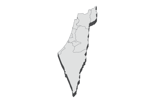 3D map illustration of Israel png