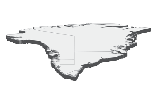 3D map illustration of Greenland png
