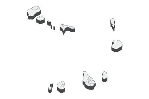 3D map illustration of Cape Verde png