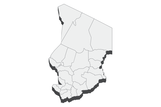 3D map illustration of Chad png