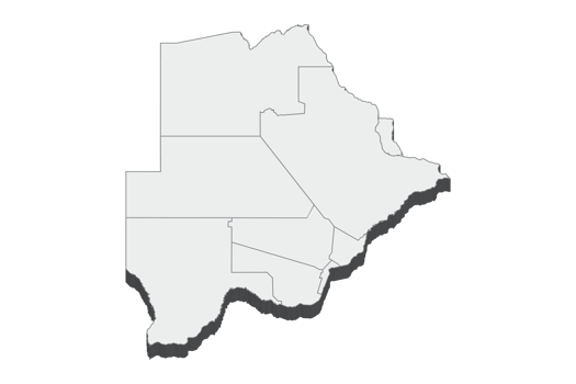 3D map illustration of Botswana png