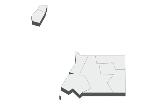 3D map illustration of Equatorial Guinea png